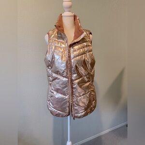 Metallic Rose Gold Puffer Vest medium